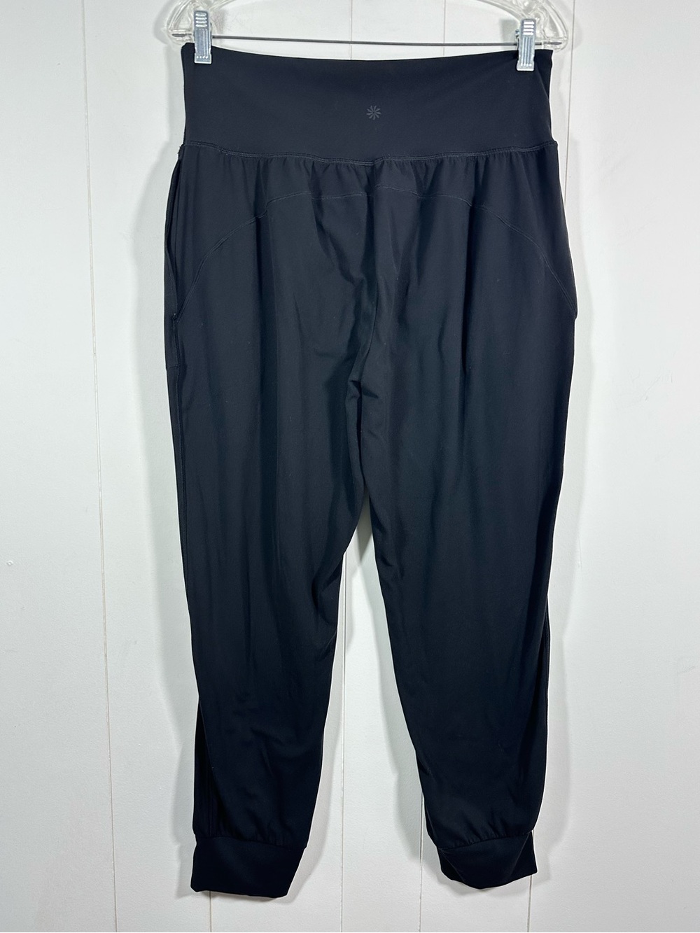 Athleta Sz Large Cruise Jogger in Powervita Black High Waist Pockets Womens - Picture 4 of 12